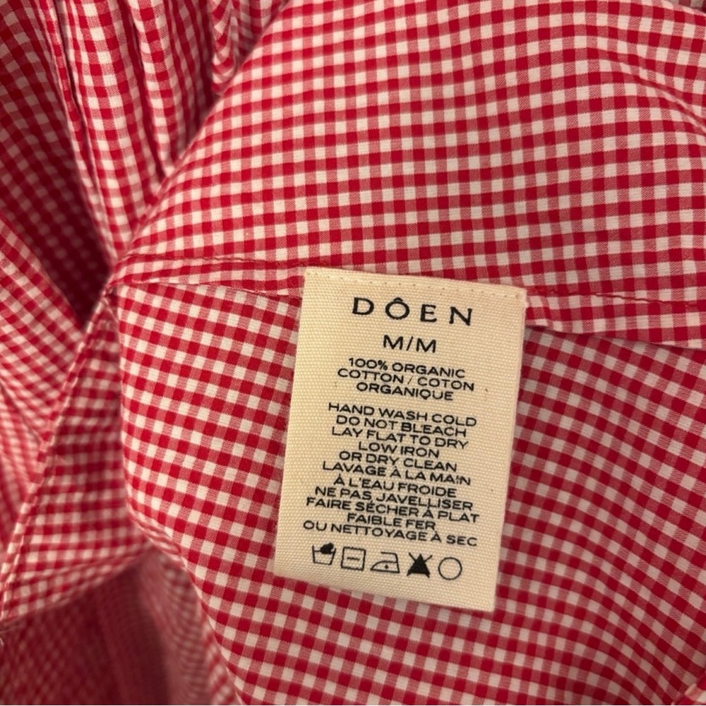 Doen Emmaretta Dress in Cerise Paris Gingham Sleeveless Smocked Midi Dress - Picture 5 of 6